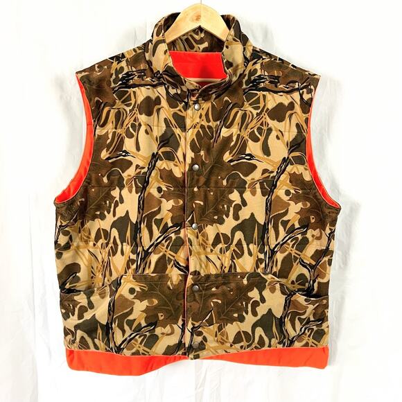 Gamehide Flyway Camo Reversible Button Front Insulated Vest Men sz XL - Picture 1 of 9